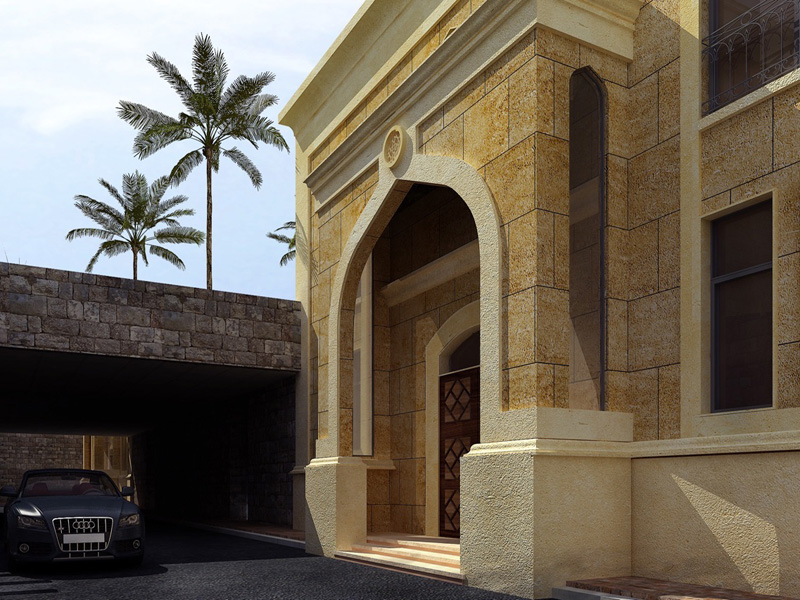 jaisalmer-yellow-limestone-bush-hammer-finish-wall-cladding-project