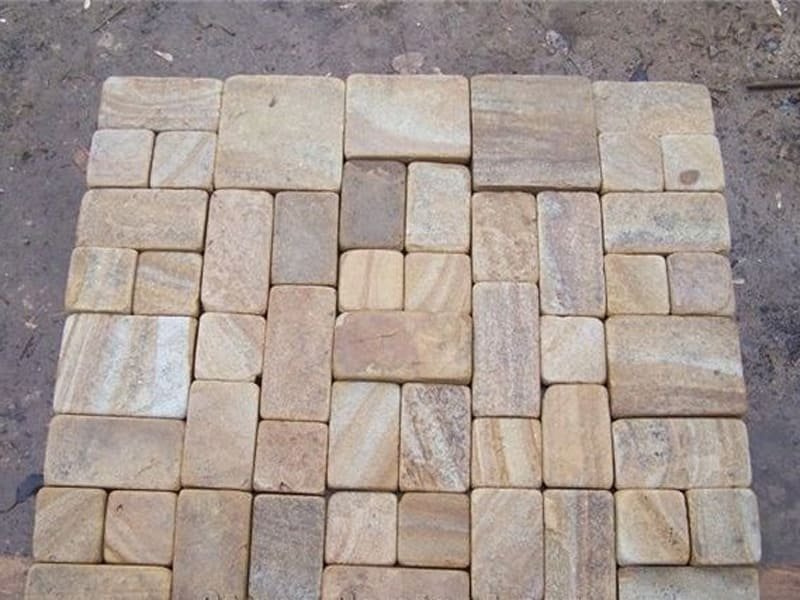 rainbow-sandstone-natural-honed-finish-tumbled-cobble-stones-factory-owner-exporter-manufacturer-trader-from-india-asia