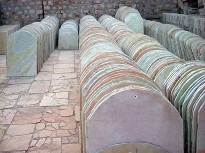 pink-mint-natural-roof-top-sandstone-tiles-exporter-supplier-trader